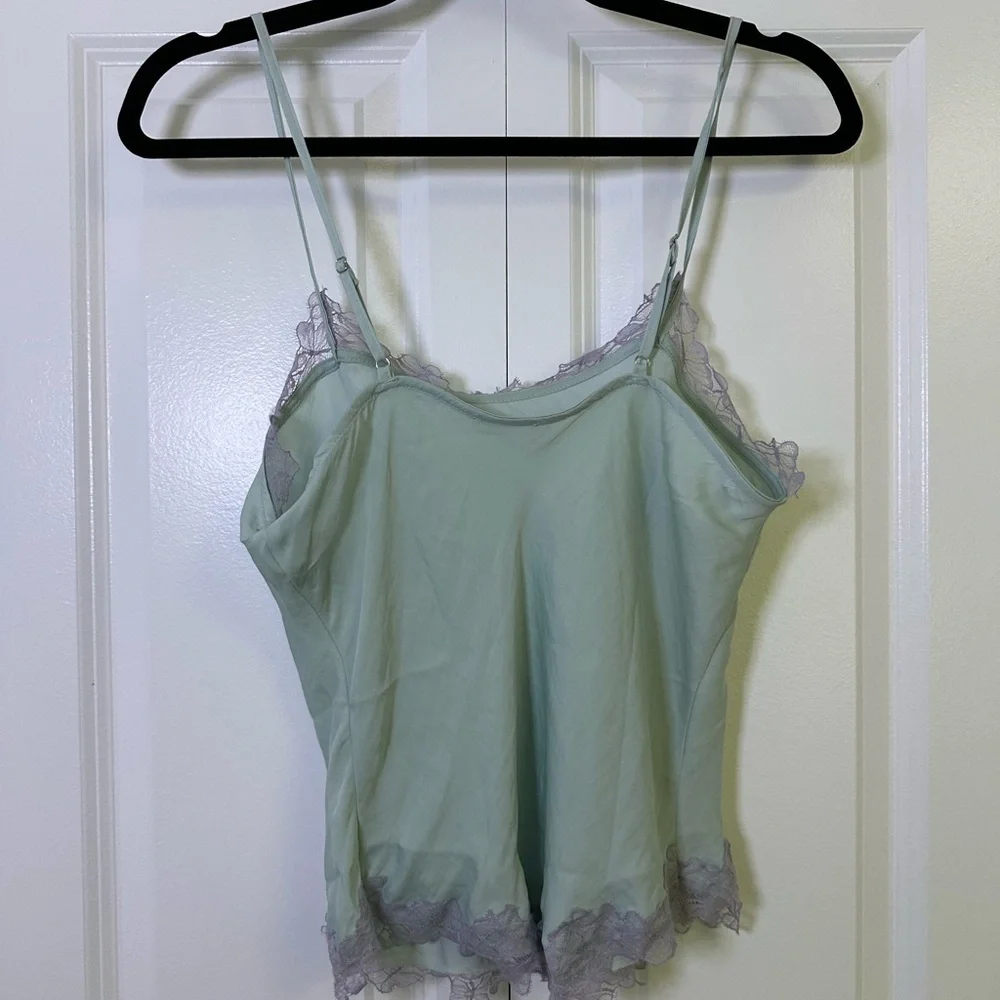 Free People Intimately Sunset Lover Lace Trim Cami in Sea Mist XS NWOT - Picture 4 of 6
